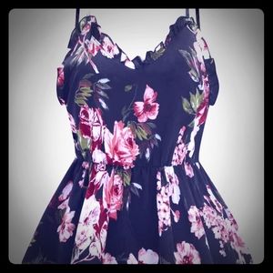 Shein Size 20 Floral Poplum Tanktop Blouse